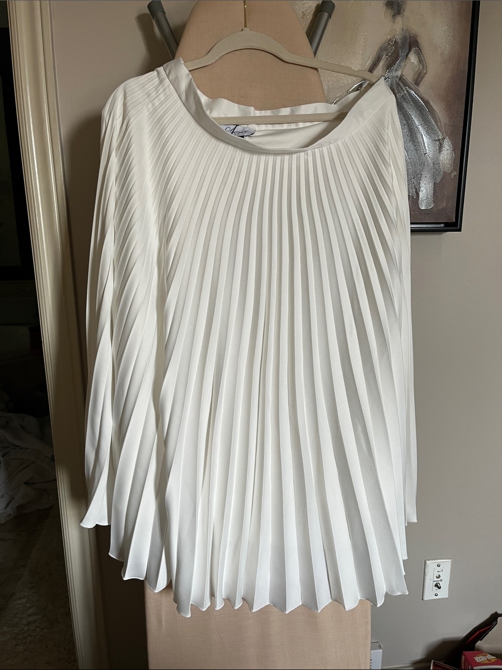 Closet White Pleated Midi Skirt